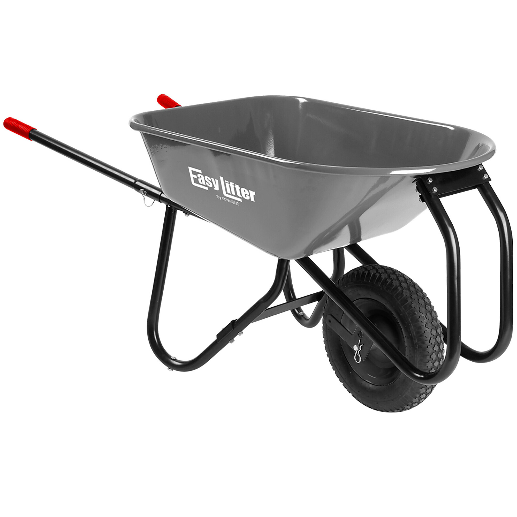 Corona Easy Lifter Wheelbarrow — 6 Cu. Ft., Steel Handles, Flat-Free Tire, Model# WB 2806FF